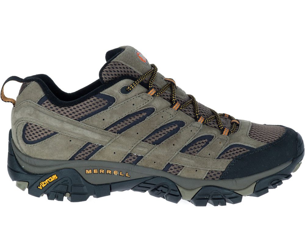 Buty Trekkingowe Merrell Męskie Oliwkowe - Moab 2 Ventilator - 429713-YFW